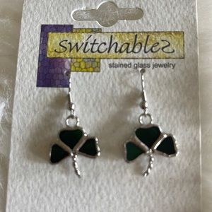 Shamrock ☘️ Earrings Stained glass St Patrick’s Day jewelry new